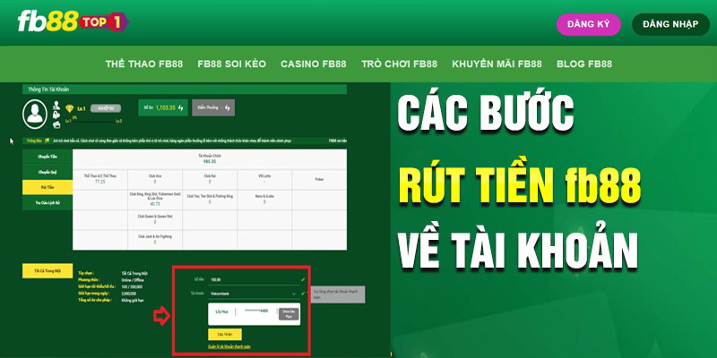 Chi tiết các bước rút tiền FB88 an toàn bảo mật